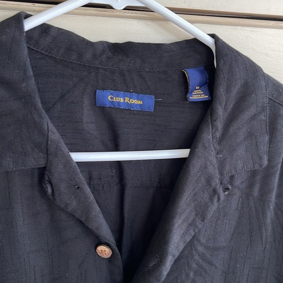 Club Room Men’s Short sleeve Black Dress shirt size M - Picture 2 of 5